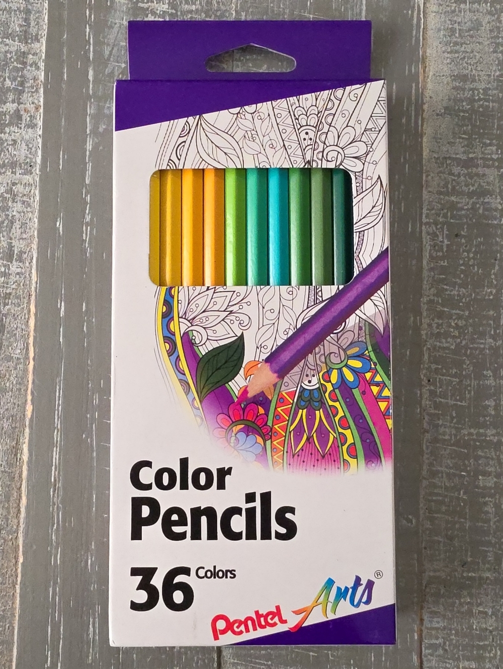 Pentel Arts Color Pencils Set - 36 Assorted Colors Pack, Brilliant Pre-Sharpened